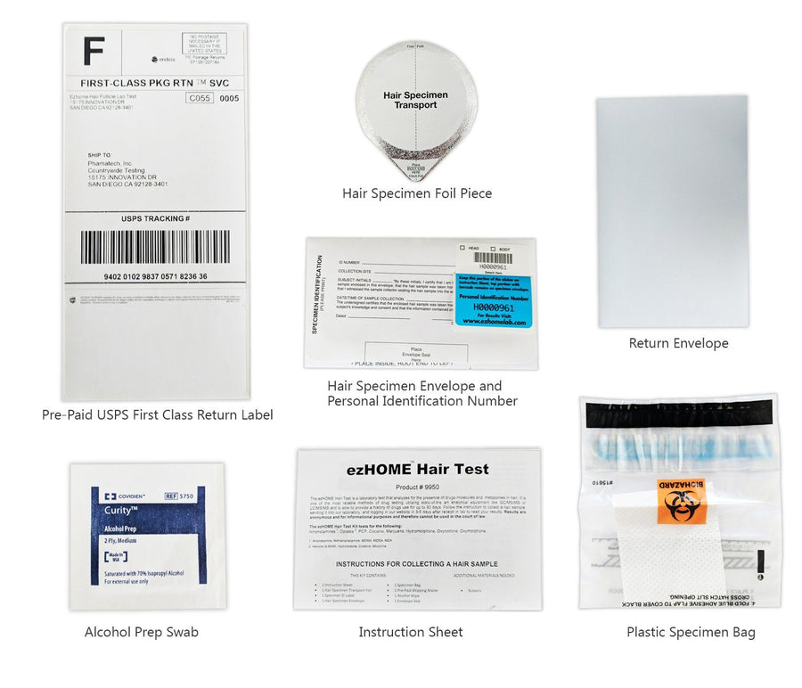 ezHOME Hair Follicle Test - 9950-Countrywide Testing